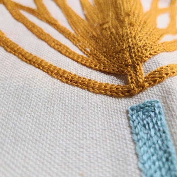 Floral Pillow Cover Embroidered Decorative Boho Decor Bohemian Accent Decoration - Picture 9 of 14